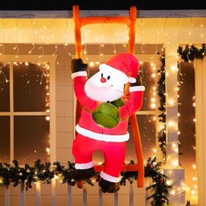 Joiedomi 6FT Inflatable Climbing Santa for Christmas – Hanging Inflatable Yard Decor with Constructed-in LEDs, Good for Indoor and Out of doors Vacation Celebrations